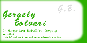 gergely bolvari business card